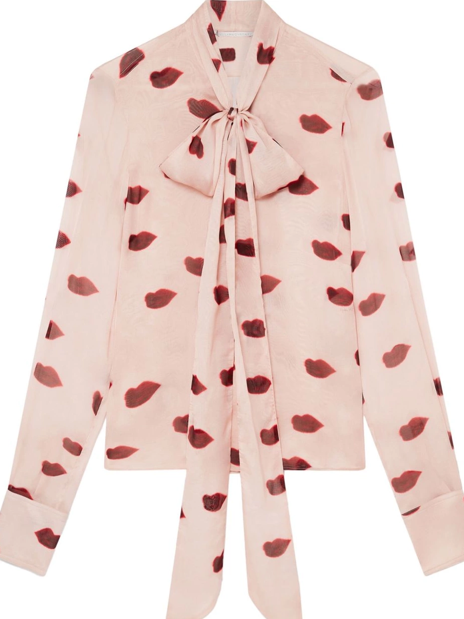 Affordable silk blouse McCartney Stella Women lips-print 0726